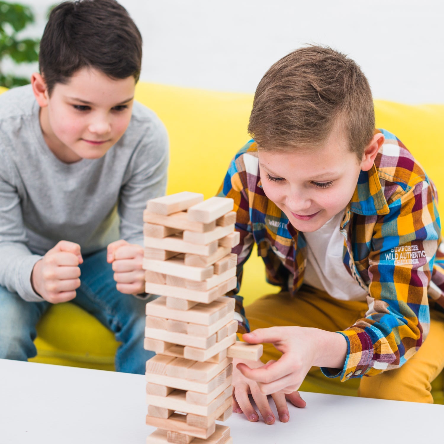 54 Pcs Blocks 4 Dices Wooden Tumbling Stacking Building 54 Pcs Blocks 4 Dices Wooden Tumbling Stacking Building